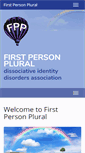 Mobile Screenshot of firstpersonplural.org.uk